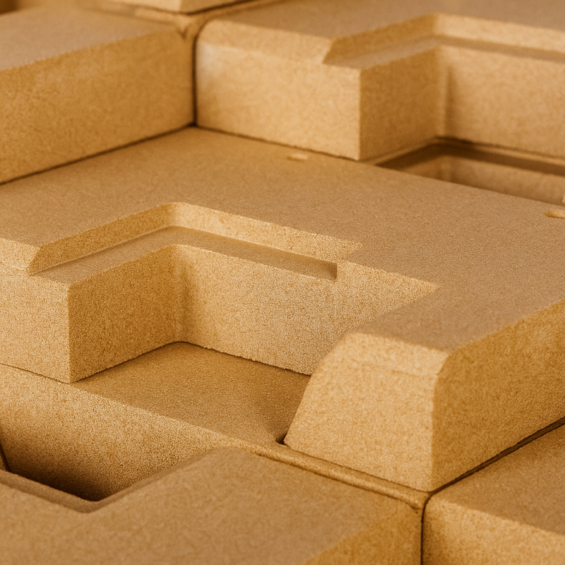 Vermiculite pressed parts