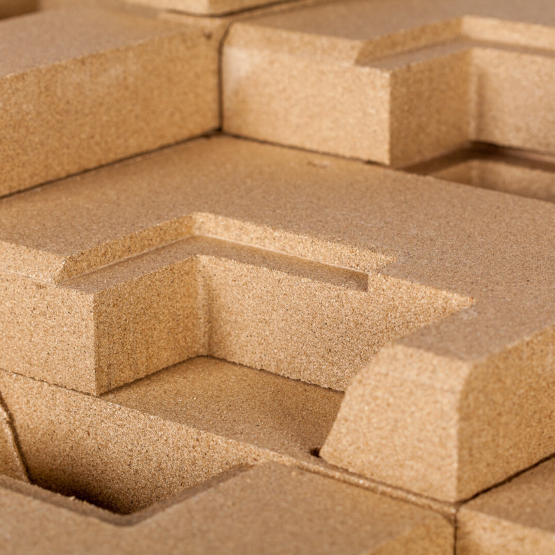Vermiculite pressed parts